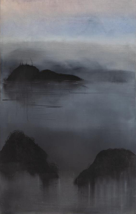 9. Teresa Salcedo, Paisaje. Térmicas (de Shakkei), 2009. Óleo sobre lino. 118 x 75 cm